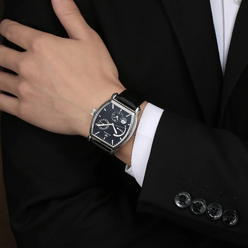 Роскошные Брендовые мужские полностью стальные часы автоматические