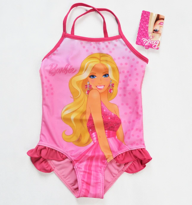 2017 Новый детский купальник Цельный для девочек сказочный танкини пляжная одежда