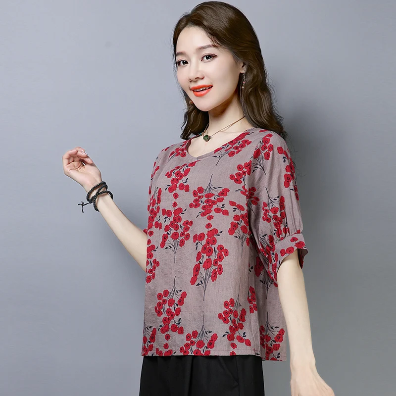 Женская рубашка с коротким рукавом Облегающая большого размера обтягивающим животом модель 3584 50 на