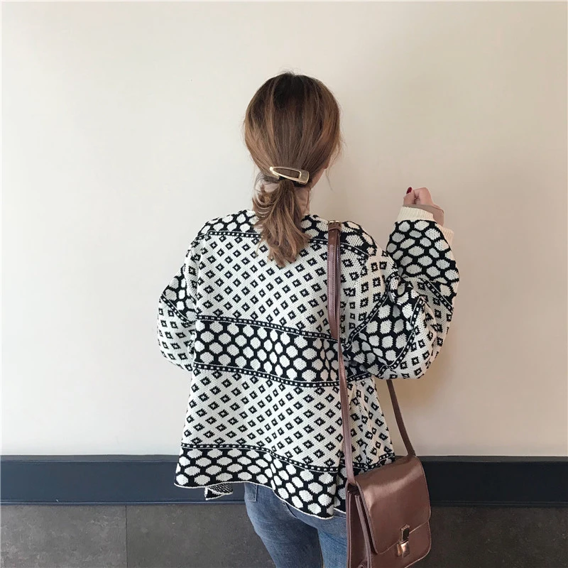 Alien Kitty Fashion Women Autumn Long Sleeve Jacket 2018 Ladies Elegant Open Stitch Loose Geometric Sashes Sweater Coat Casacos | Женская