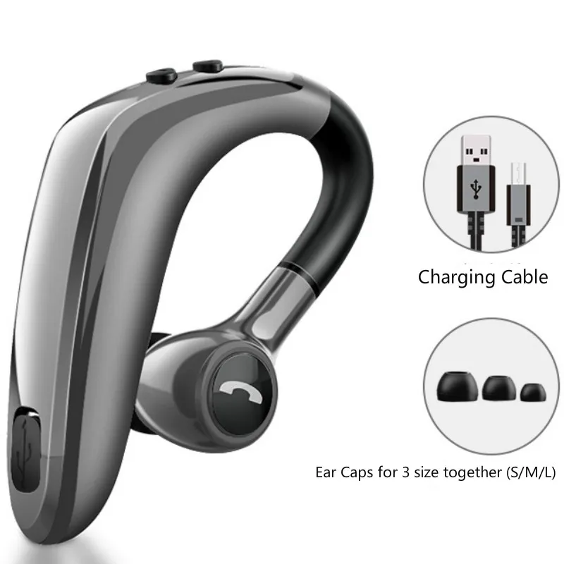 Комплект из 2 предметов, bluetooth-гарнитура 5,0, беспроводные наушники, супер долгий режим ожидания, наушник с микрофоном, устойчивое к поту, шумоподавление, свободные руки