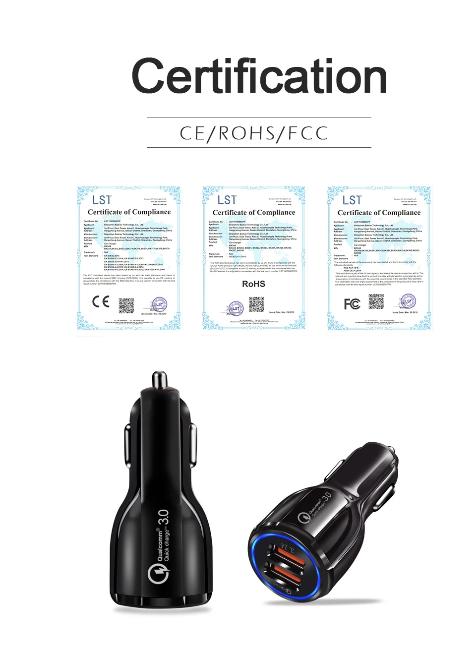Quick Charge QC 3,0 USB Автомобильное Зарядное устройство для мобильного телефона быстро PD автомобиль зарядки Зарядное устройство s Dual USB 3.1A 5/9/12 V для Универсальный телефон