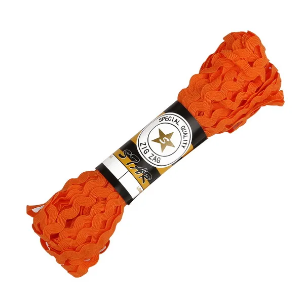 Orange Red Высокое качество, 15 ярдов/партия, 8 мм, много цветов, терилен, ленты Ric Rac Zig Zag, обрезки ленты для DIY, лента для банта на волосы, поделки - Цвет: Orange Red