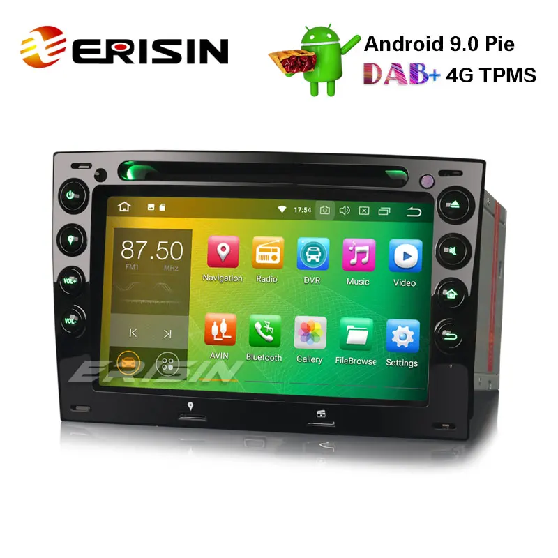 Erisin ES4813M 7 &quotAndroid 9 0 Авторадио GPS DAB + 4G Wifi DTV RDS Bluetooth навигация TPMS для Renault Megane |