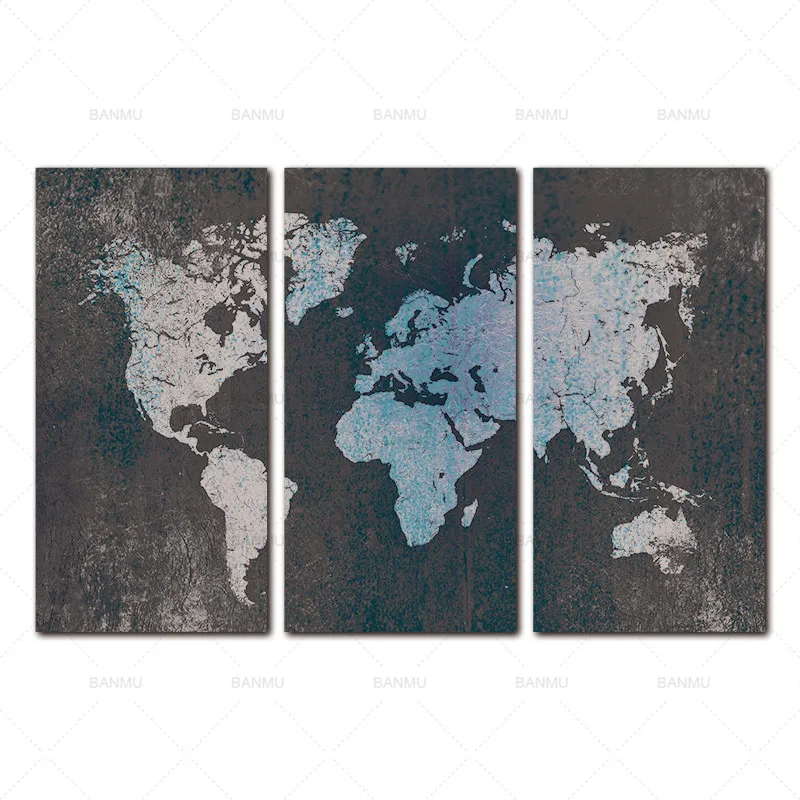 

Canvas Painting and prints map on canvas Wall Art Picture posters no frame home decoration painting art canvas