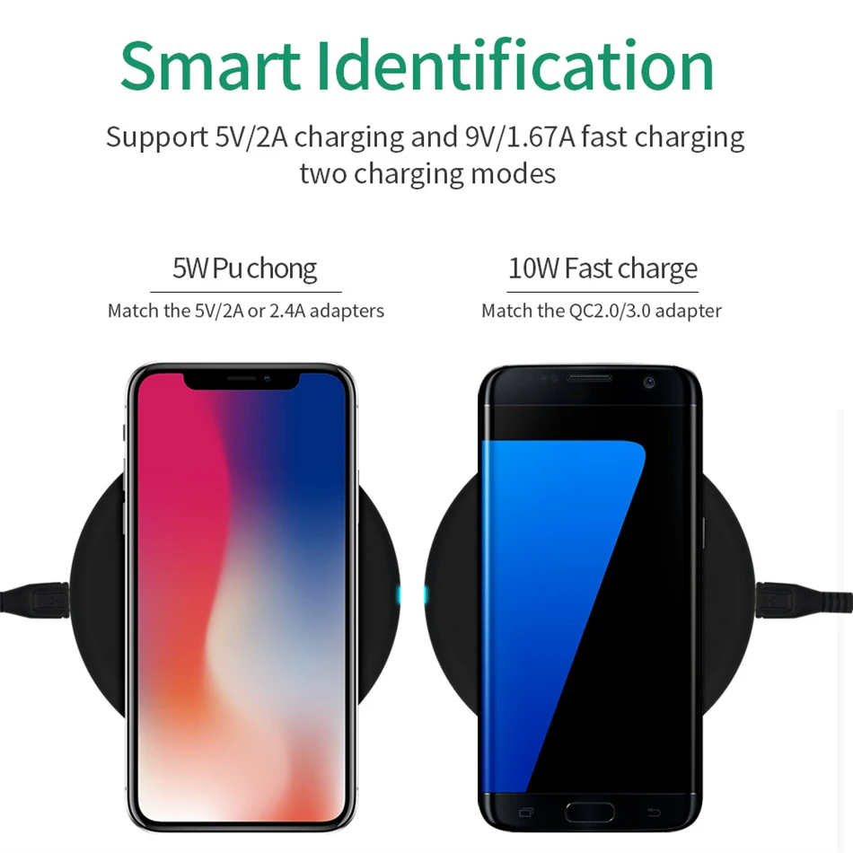 Musubo 10W QI быстрое зарядное устройство для samsung Galaxy Note 9 8 5 S9 S8 Plus Беспроводное зарядное устройство для iPhone XS MAX XR X 8 Pus Phone Charging