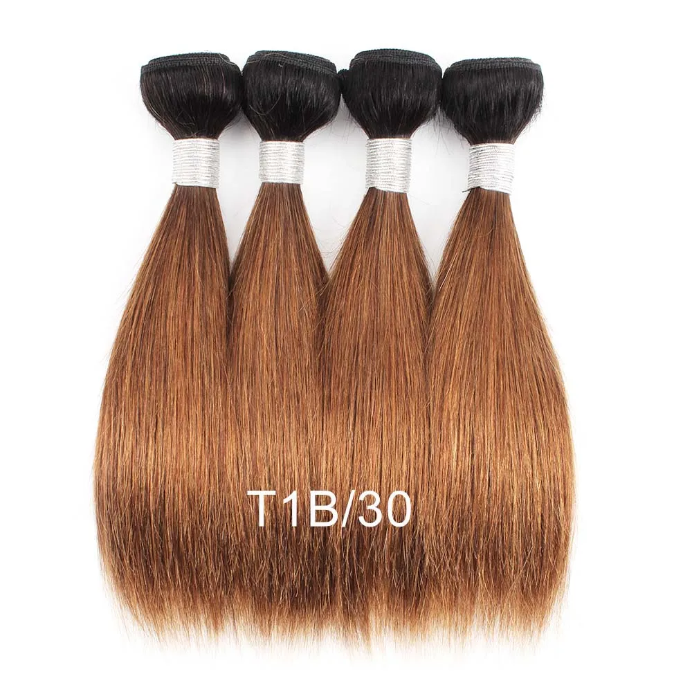 T1B/30 MOGUL волосы 4/6 пряди 50 г/шт. 10-16 дюймов 1B 27 темный корень медовый блонд Омбре перуанские прямые не Реми человеческие волосы - Цвет волос: T1B/30
