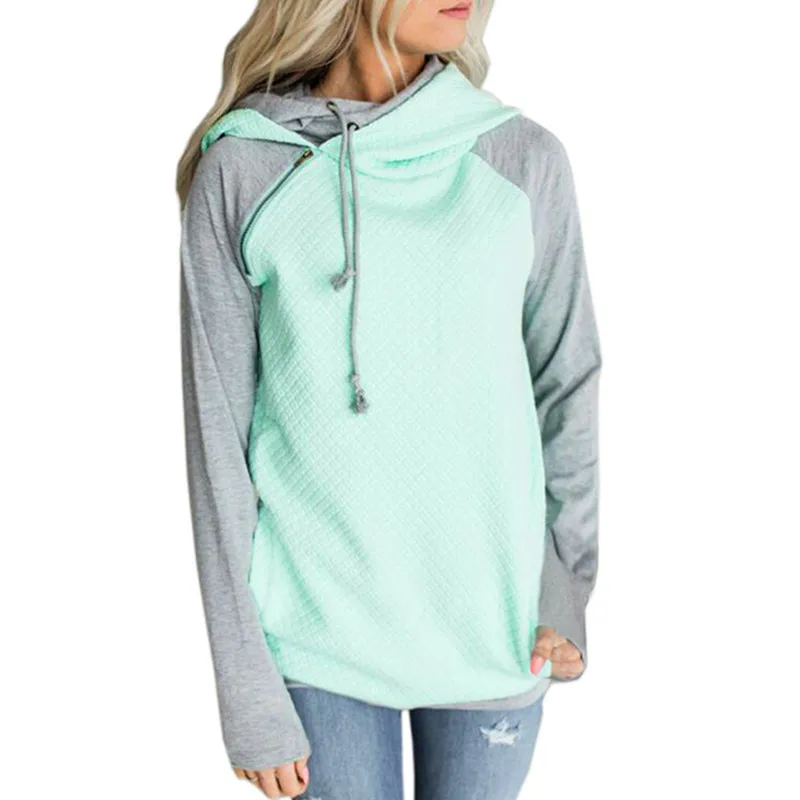 

Oversize Fashion Women Hoodies Sweatshirt 2019 Autumn Long Sleeve Hooded Sweatshirts Tracksuits Zipper Hoodie Jacket Coat Plus