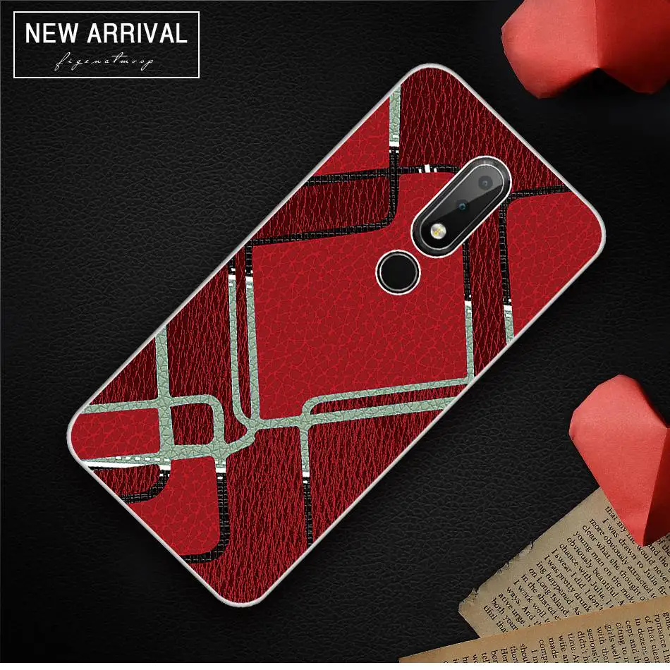 UTOPER Shell для Nokia X6 2018 силиконовый чехол из искусственной кожи геометрическая