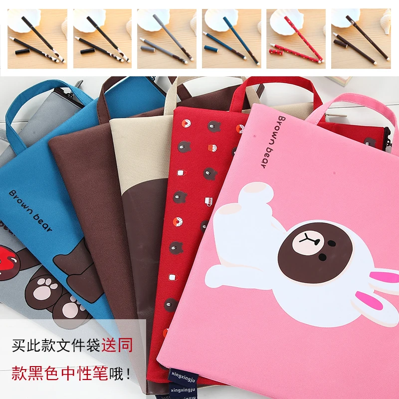 Симпатичная оксфордская Сумка для документов A4 1 шт. карманы хранения папка