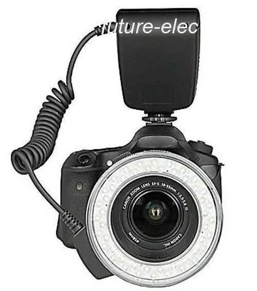 Макро 48 шт. светодиодный кольцо вспышка Освещение Speedlight Вспышки Speedlite hd-130 для Canon Nikon Olympus Pentax Камера 49- 77 мм объектив