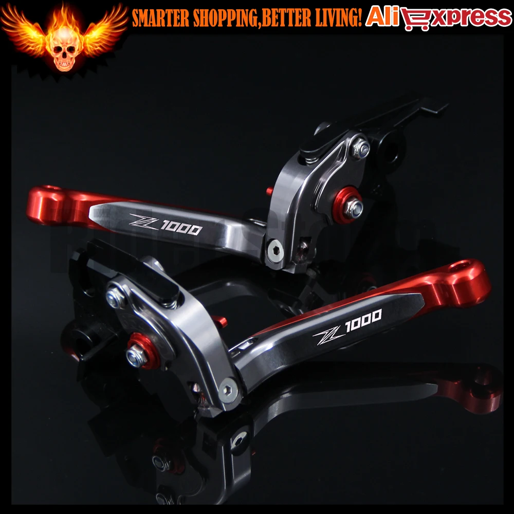 7 цветов для Kawasaki Z1000 2003 2004 2005 2006 красный + титановый CNC рычаги сцепления тормоза и