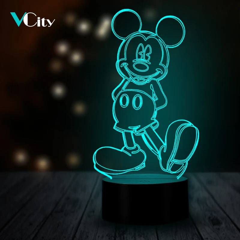 Светодиодный ночник VCity 3D настольная лампа с изменением RGB многоцветный