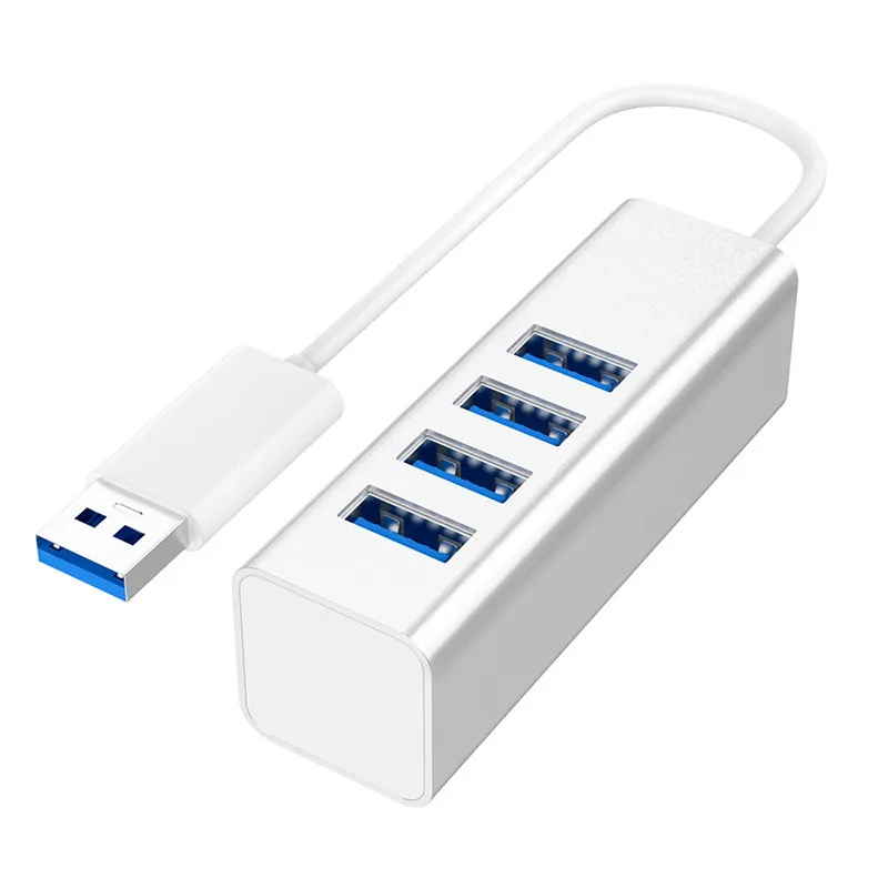 White Высокая Скорость USB 3,0 HUB Mini 4 Порты usb-разветвитель кабеля для настольных компьютеров Тетрадь ноутбук USB3.0 удлинитель для головок - Цвет: White