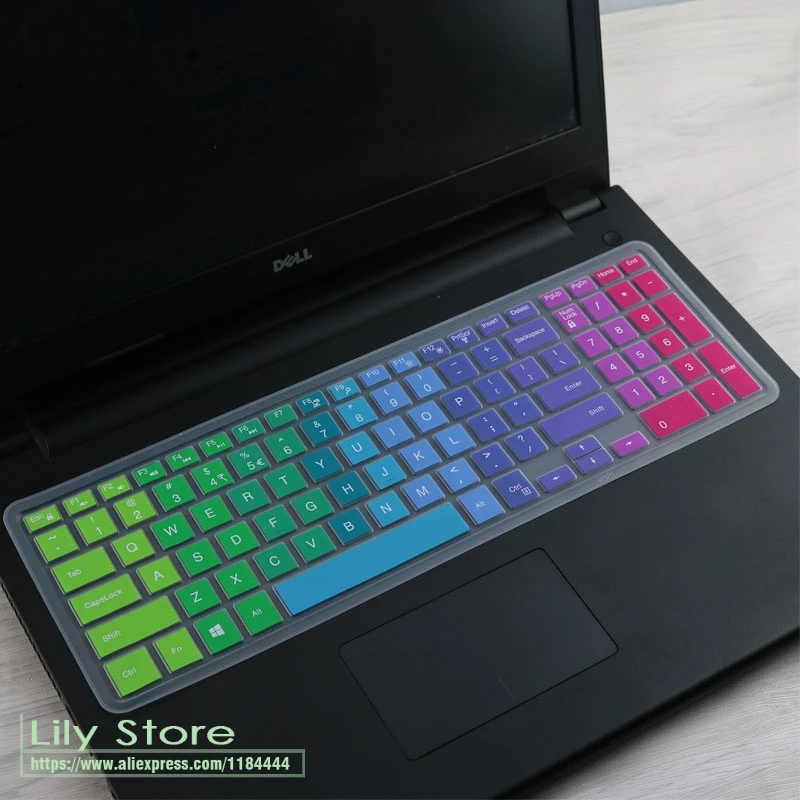 rainbow Для 15," Dell Inspiron 15 3000 5000 7000 серии G3 G5 G7 игровой серии Силиконовая клавиатура для ноутбука Обложка протектор - Цвет: rainbow