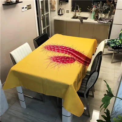 3d скатерть цифровая печать кактус узор полиэстер водонепроницаемая Скатерть для свадьбы Праздничная скатерть - Цвет: 10