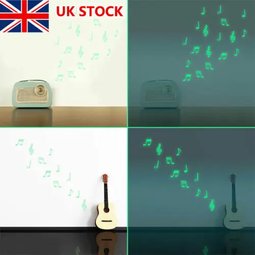 15 шт. в темноте флуоресцентная светящаяся паста музыкальные стикеры светящиеся