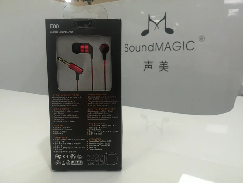 Soundmagic E80 HiFi наушники в ухо супер бас идеальный звук полностью металлические