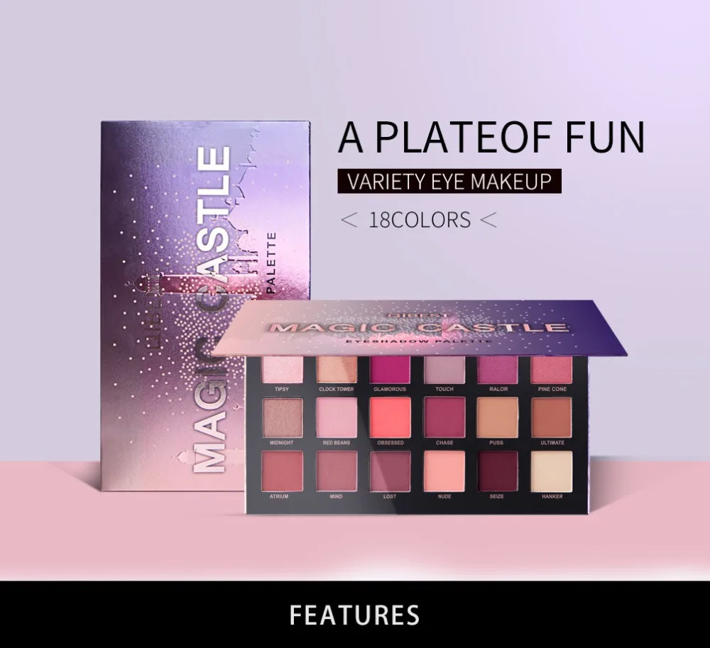 Низкая цена модные тени для век 18 цветов матовое стекло с перламутровым эффектом