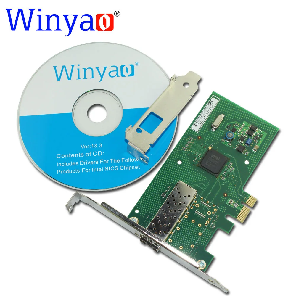Winyao WYI350F1SFP PCI-Express X1 1000 Мбит/с Gigabit Ethernet Lan Fiber настольная сетевая карта для I350 SFP Nic
