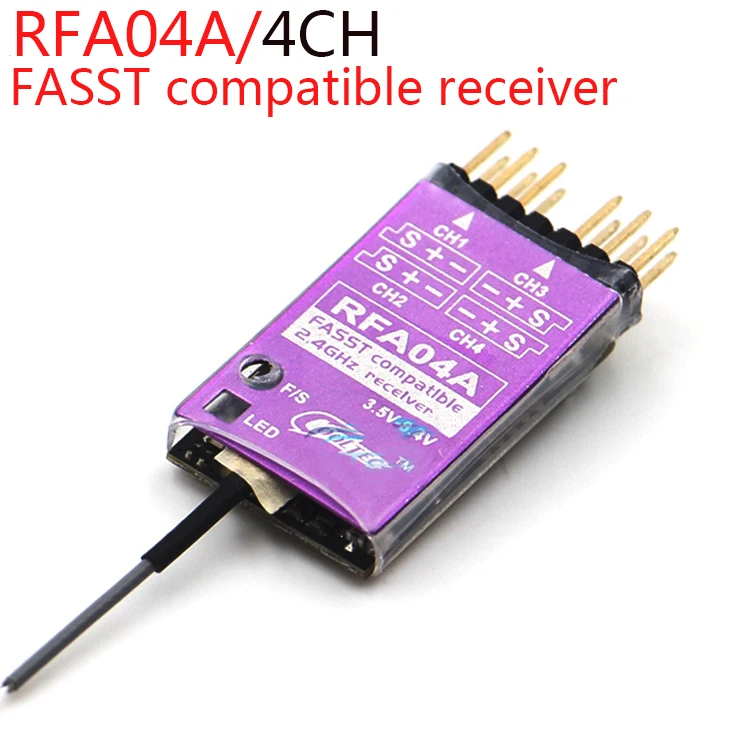 RFA04A Cooltech RFA04A R6008 R7008HV SBUS Futaba Fasst 2,4G совместимый приемник 8ch 6EX T8FG T10C T12FG 14SG 16SG 16SZ 18SZ 18MZ 4PK - Цвет: RFA04A