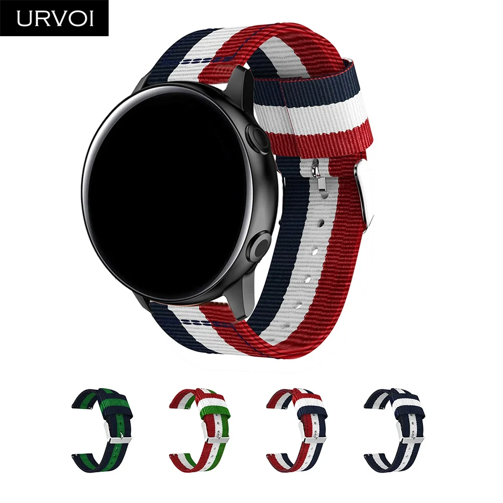 URVOI тканый нейлоновый ремешок для Galaxy Watch активный ремешок из нержавеющей стали с пряжкой сменный прочный браслет цвета 42 46 мм Шестерня S3