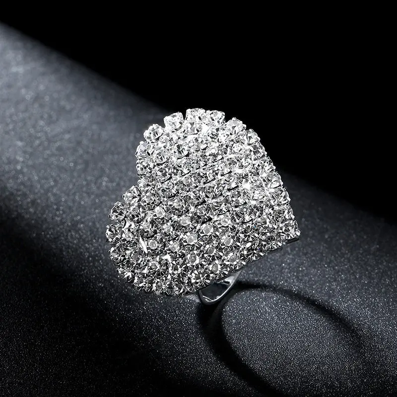 Сердце любовь Роскошный Сияющий кубический циркон микро проложенный модный