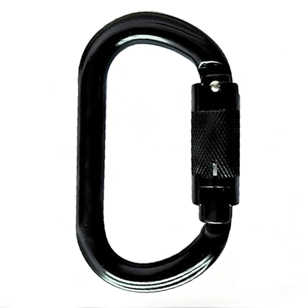 

25KN Professional Climbing Carabiner D Shape Self Locking Hook Outdoor Tool Safety Lock Mountaineering Equipment