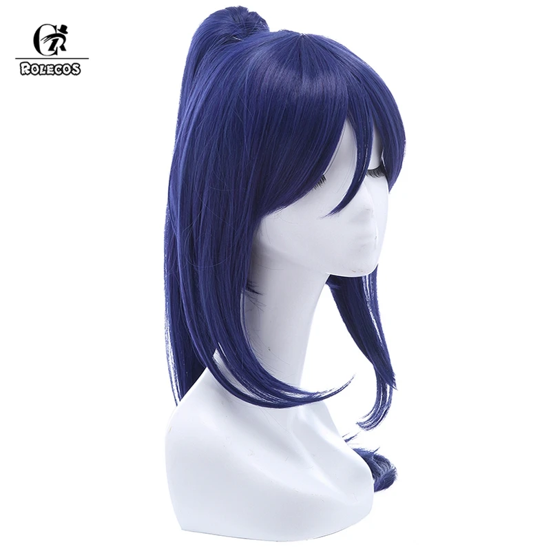 ROLECOS LoveLive солнце Косплэй Головные уборы Kanan синтетические волосы темно-синяя