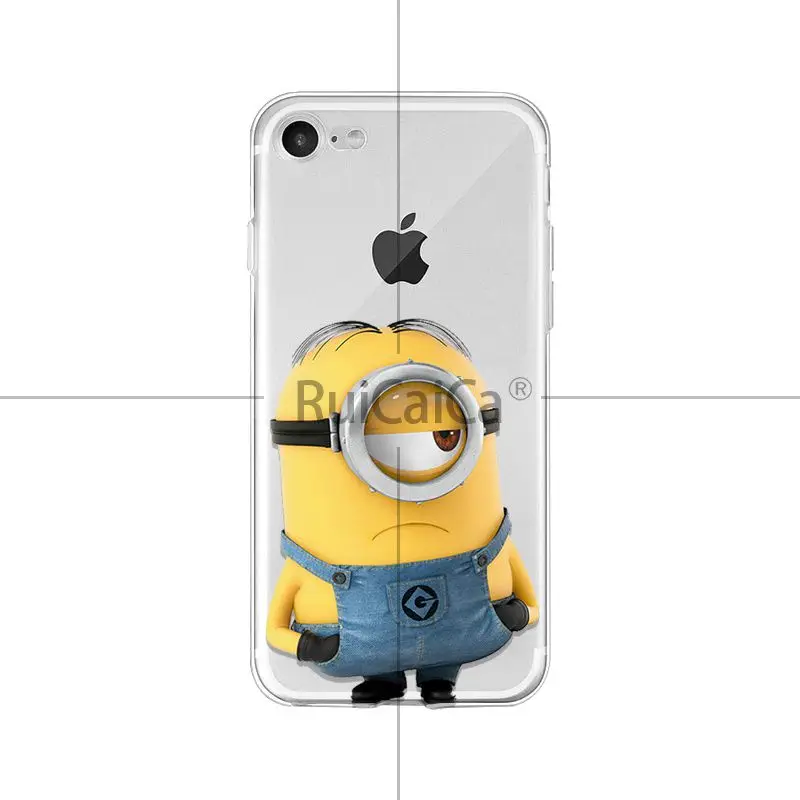 Ruicaica милые Миньоны из мультфильма Coque Shell чехол для телефона для Apple iPhone 8 7 6 6S Plus X XS MAX 5 5S SE XR мобильных телефонов