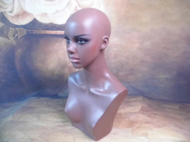 Манекен головы афро американского манекена из Реалистичного стекловолокна