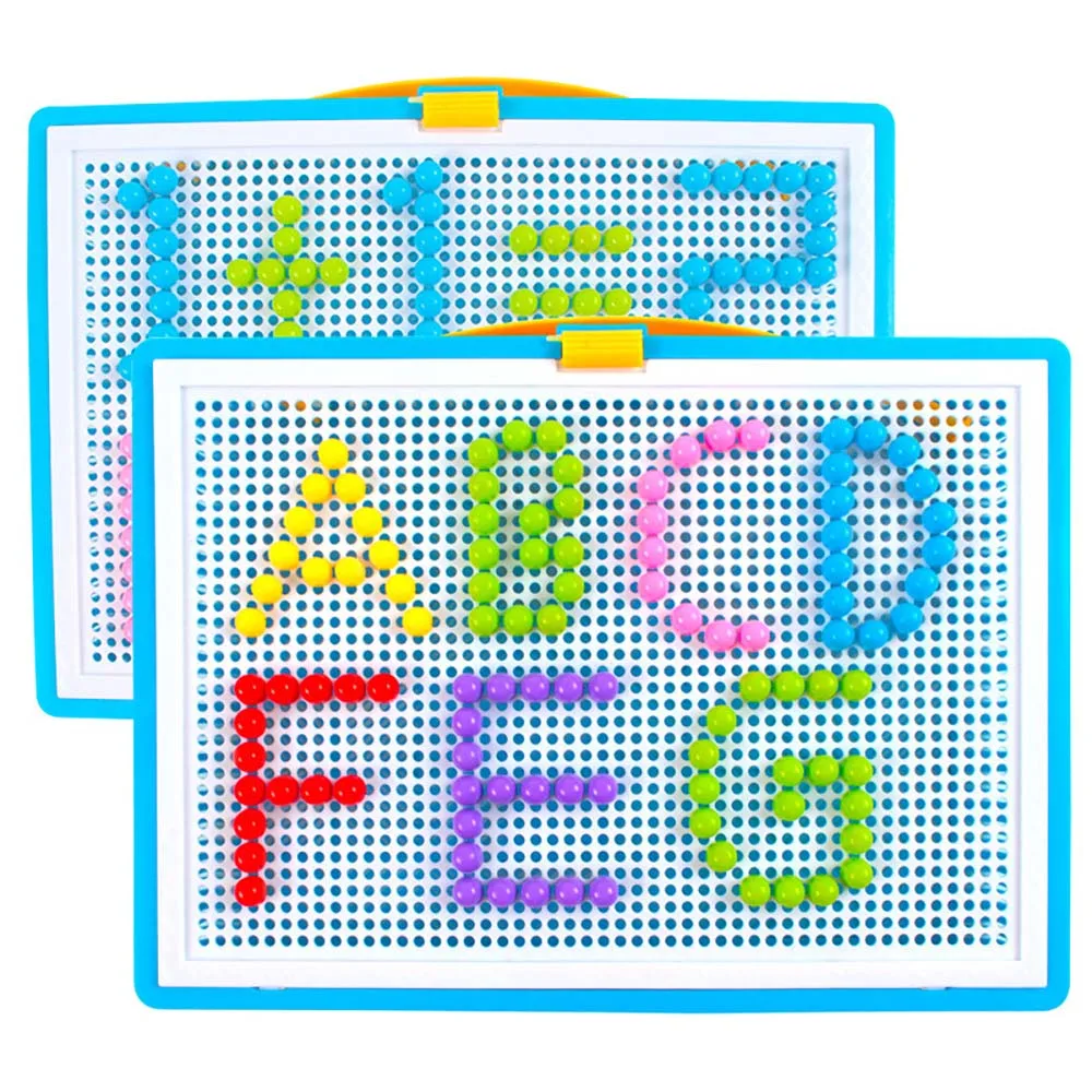 296 зерна мозаики pegboard гриб Гвозди комплект Бусины DIY науки головоломки игрушка