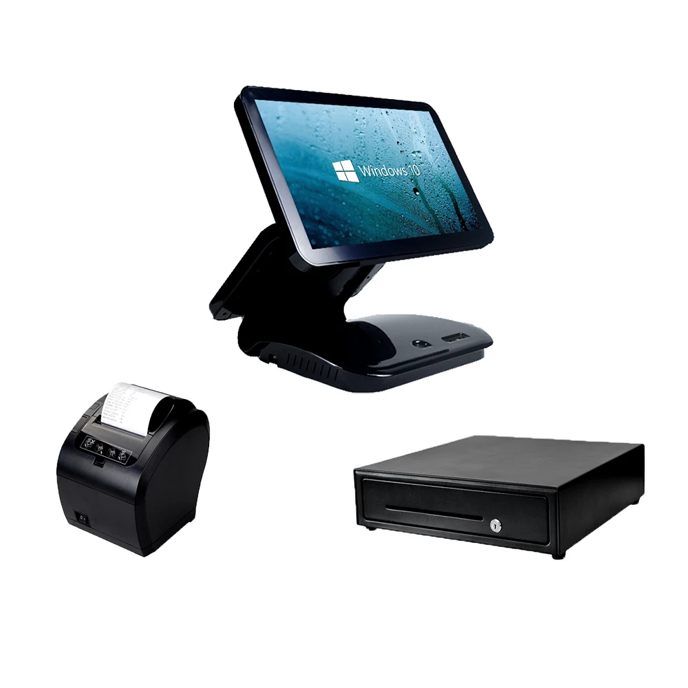 Высококачественная pos система 15 6 ''двойной экран кассовый аппарат windows