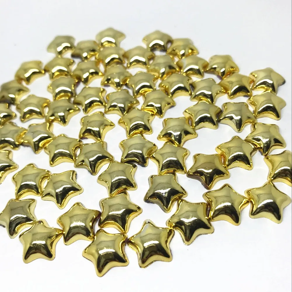 Кабошоны из смолы серебристые/золотистые 12 мм 100 шт. | Дом и сад