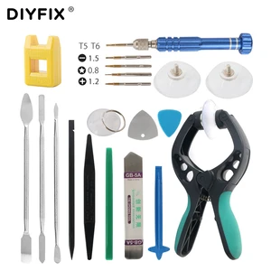DIYFIX 20 в 1 Набор инструментов для ремонта смартфонов ЖК-дисплей Экран открытые плоскогубцы инструменты для ремонта мобильных телефонов с металлическими Spudger комплект для Мобильный телефон планшет ноутбук ПК