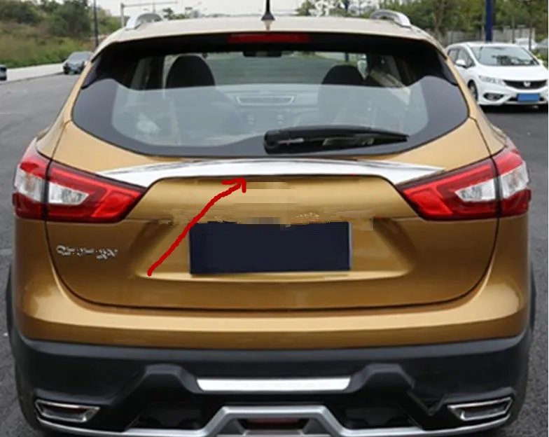 Аксессуары подходят для 2014 2015 2016 NISSAN QASHQAI J11 хром задний люк багажника двери SOPILER