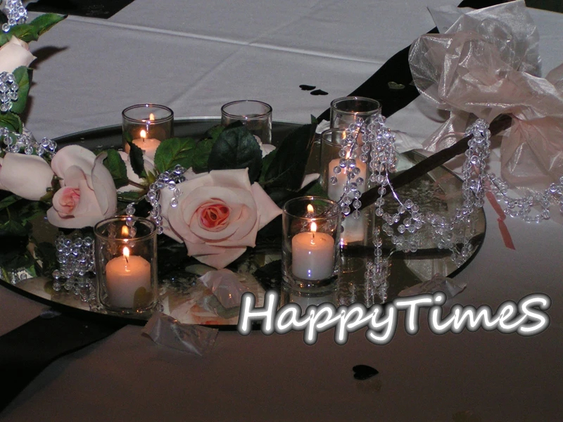 15 шт./лот роскошное свадебное украшение 30 см диаметр круглая зеркальная пластина