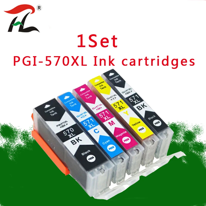 

1set Compatible For Canon 570XL PGI-570 ink cartridge PGI570 CLI571 PGI570XL PIXMA MG5750 MG5751 MG5752 MG5753 MG6850 printer