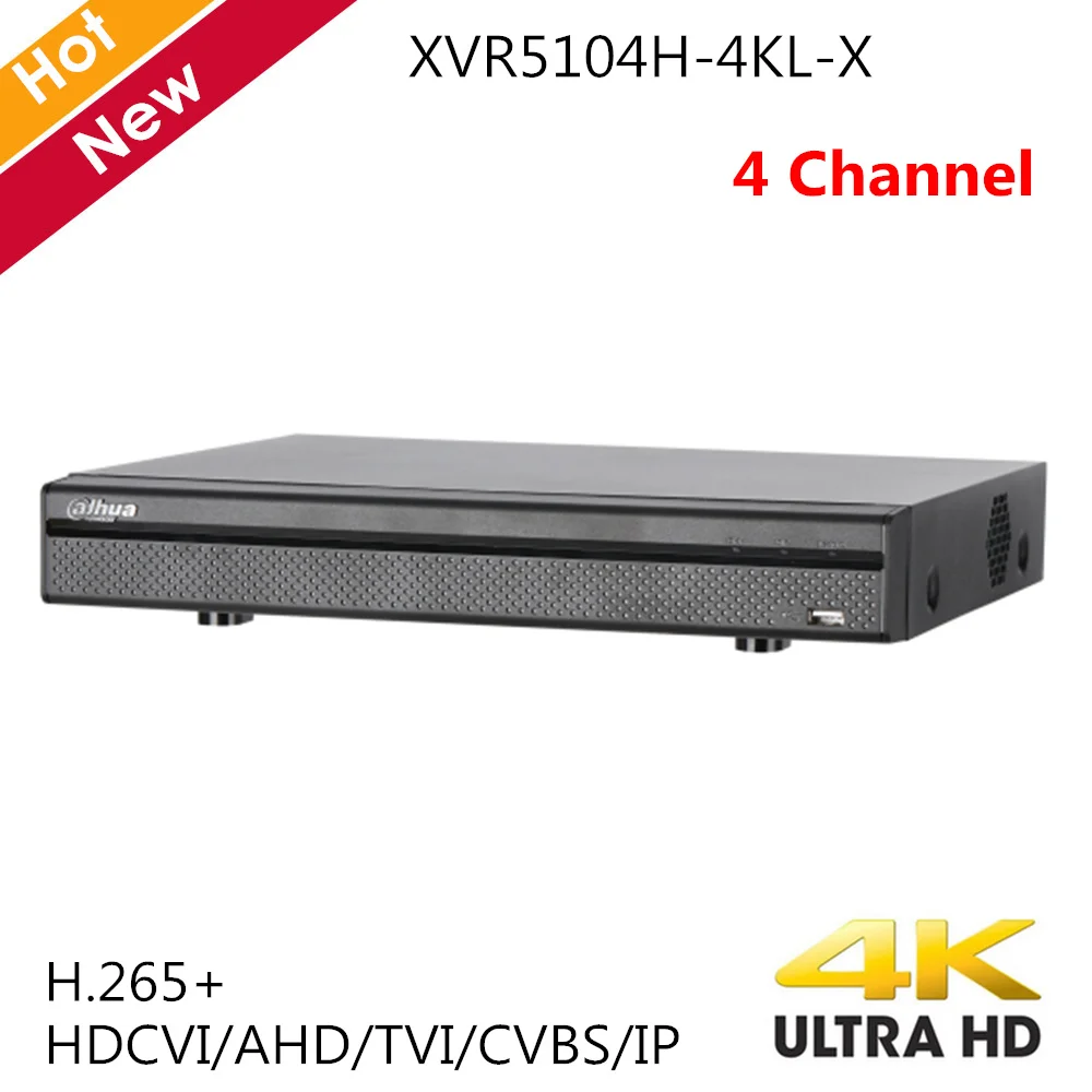 Dahua 4CH XVR XVR5104H 4KL X Penta brid 4K рекордер мини 1U цифровой видеорегистратор H.265 + для камер