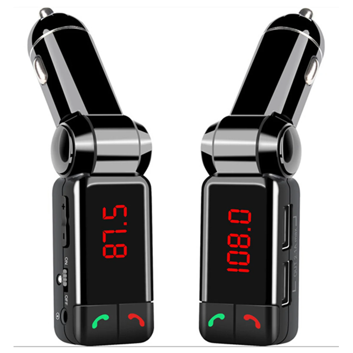 Автомобильный комплект громкой связи BC06S с Bluetooth беспроводной fm передатчик двумя