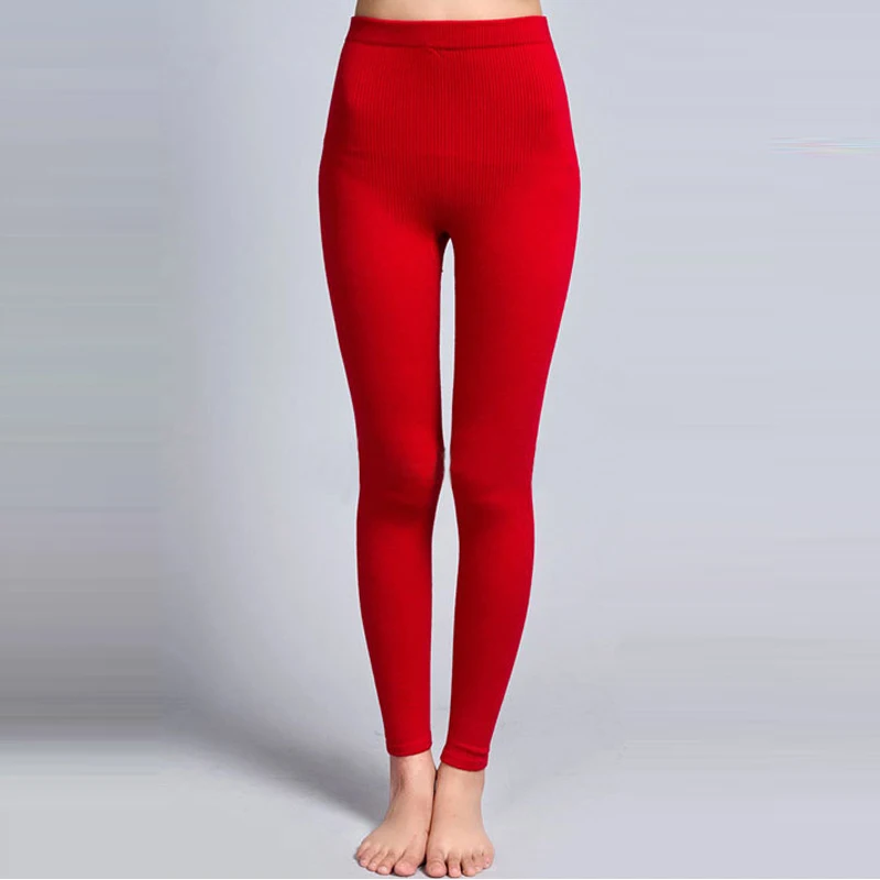 Woolen Leggings Warm 2018 Women Winter Knit Pants Cashmere Knitted Thick Stirrup Pants Ladies Slim Long Trousers Pantalones M-2X