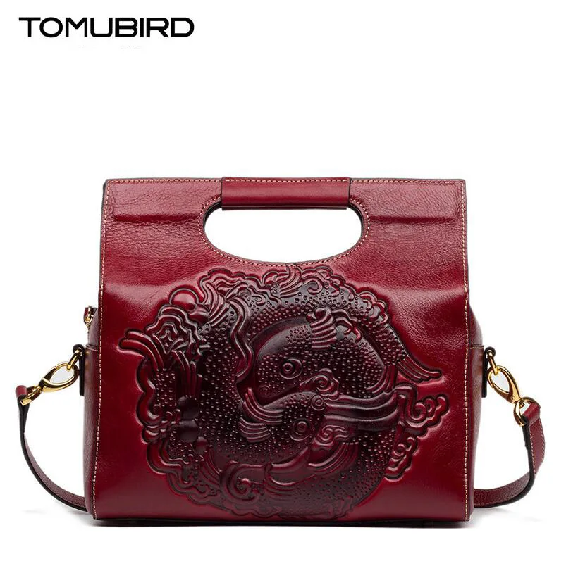 TOMUBIRD Новый Улучшенный натуральной кожи Дизайнера Вдохновили Tote Сумки Для