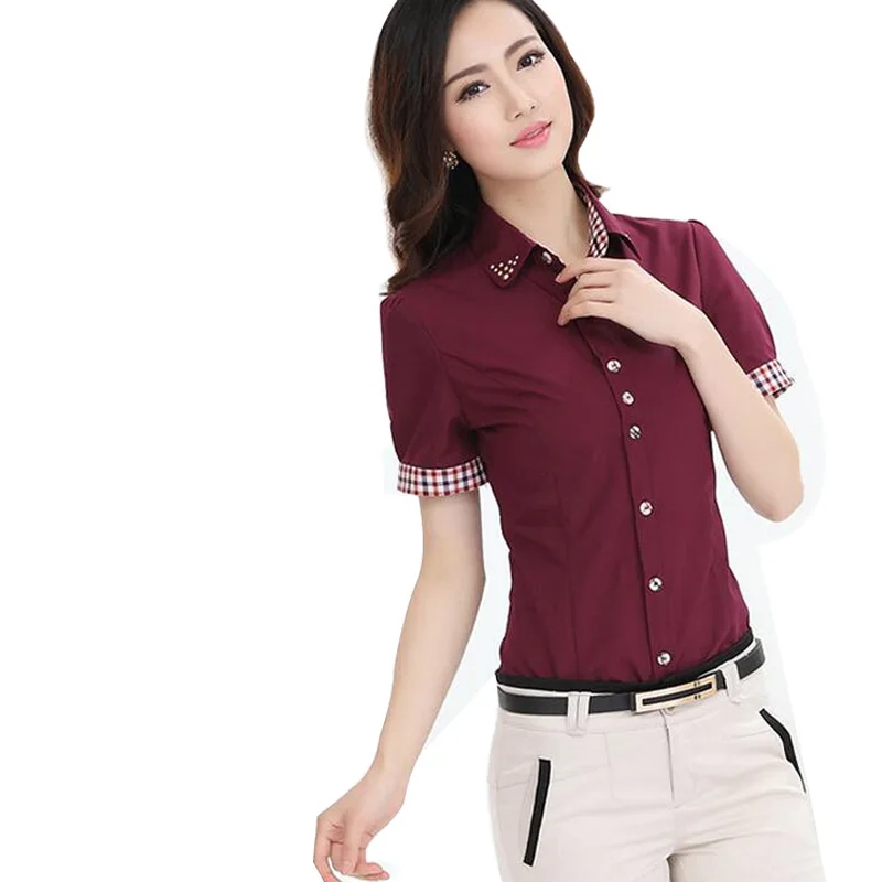 Женские топы мода 2016 кардиган блузка большой размер короткий рукав отложной