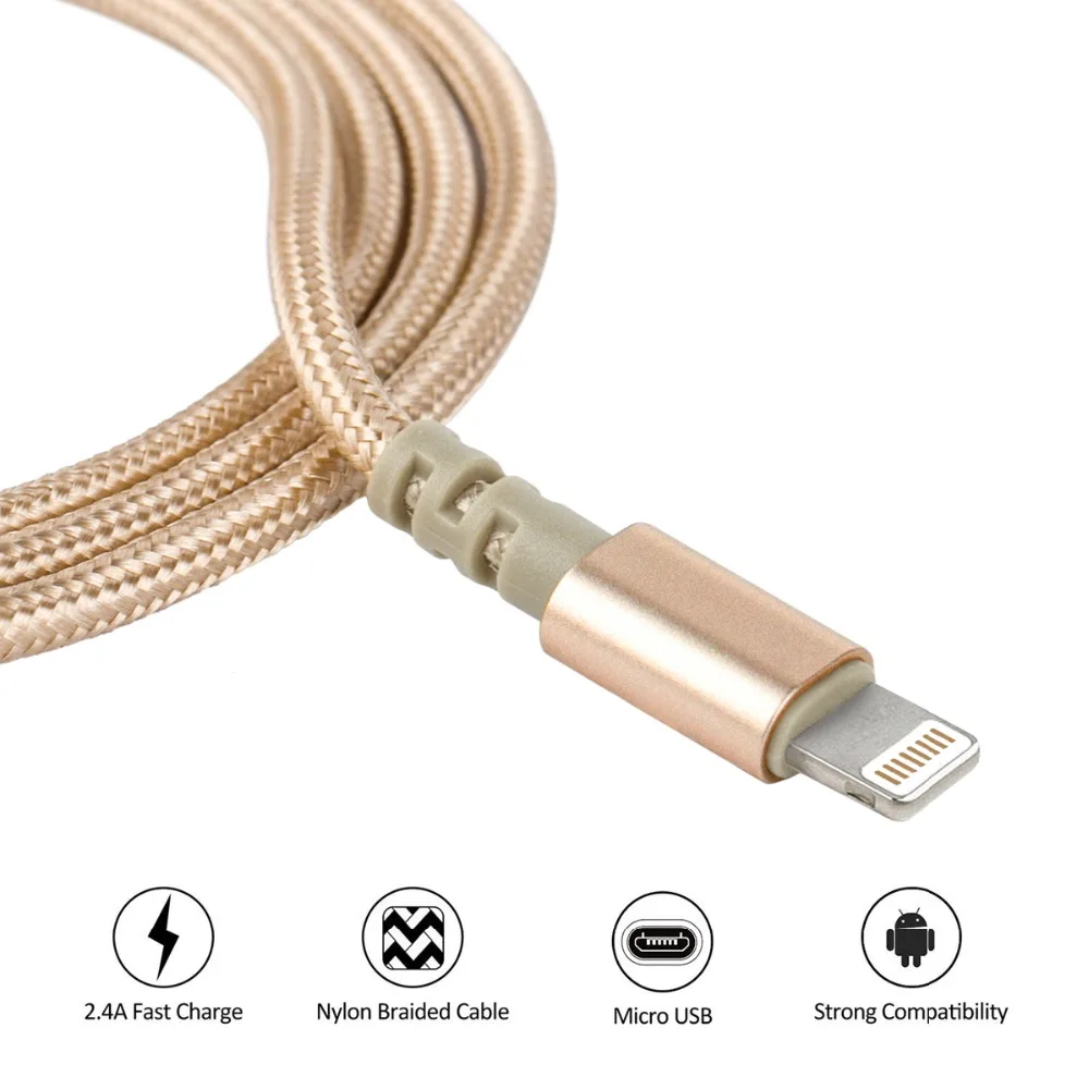 ESuky 2.4A кабель для быстрой зарядки для iPhone Xs max Xr X 8 7 6 Plus 6s 5s Plus iPad мини-usb-кабели зарядное устройство для мобильного телефона