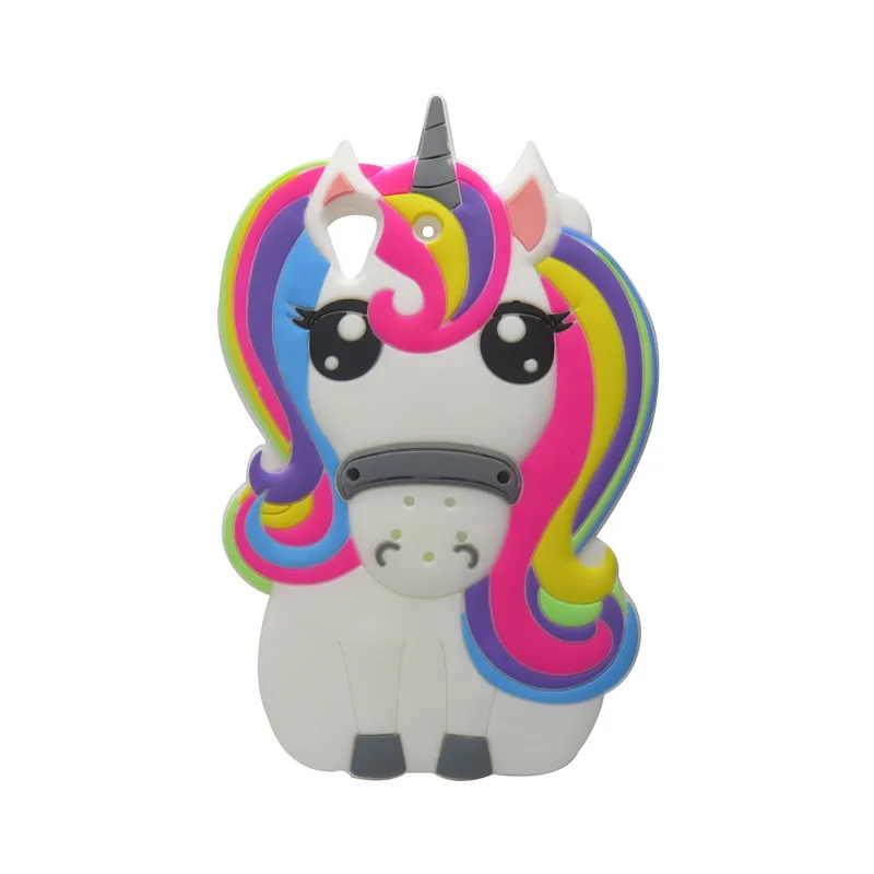 Soft Silicone Phone Cover Case For huawei Y5 II 2 Cute 3D Cartoon Colored Unicorn Huawei Y6 Fundas Capa |