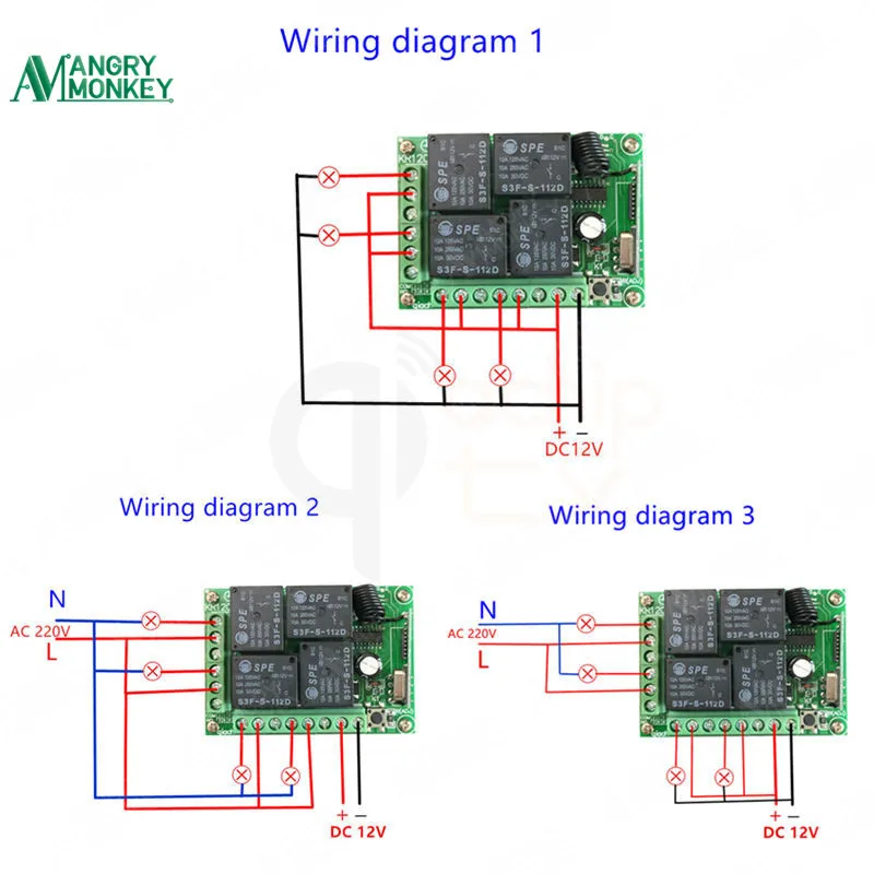 Универсальный беспроводной дистанционный переключатель на 433 МГц 12 В