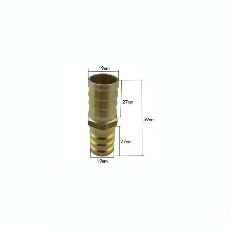 

19mm Brass Connector Copper Pagoda Joint Straight-through Type Quick Plug Hose Gas Air Pipe Fitting