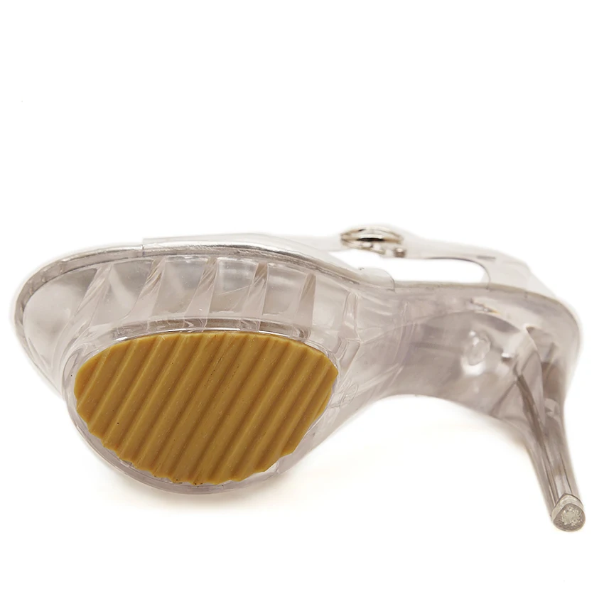 Женские босоножки Туфли на высоком каблуке Прозрачные Свадебные туфли шпильке 14