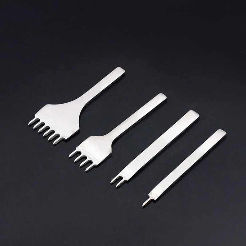 

DIY Leathercraft Craft Tools 3/4/5/6mm Leather Hole Punches Stitching Punch Tool 1+2+4+6 Prong Tools for Leather Belt 4 pcs/lot