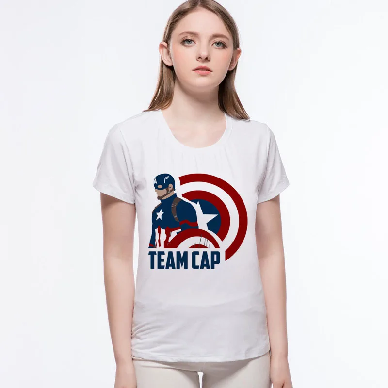 Новая футболка Капитан Америка щит Civil War Kawaii Fuuny женские футболки мужские топы с